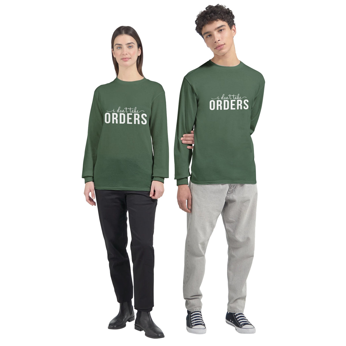 Empowerment in Threads - Wear Your Autonomy - Military Green - Sweatshirts