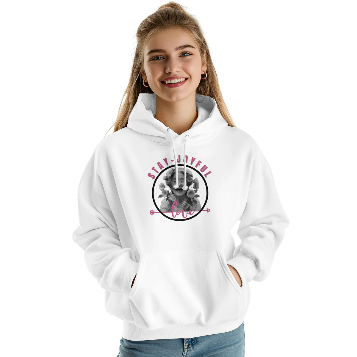 Eternal Blossoms - Joy in Monochrome - - Hoodies