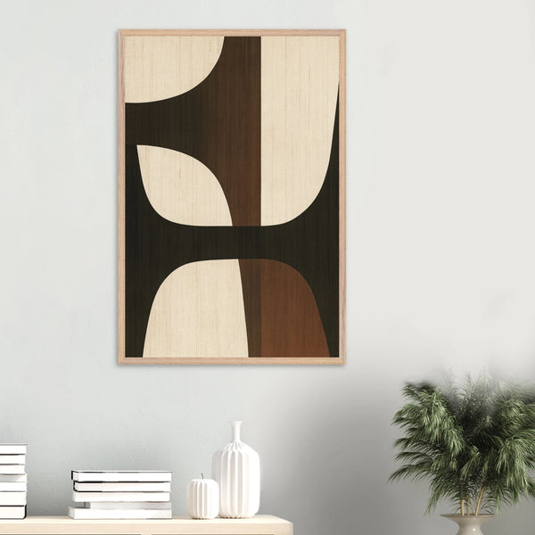 Timeless Abstract Wooden Framed Poster – A Perfect Gift - Wood frame - Wooden Framed Posters