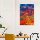 Geometric Color Burst – Framed Poster Gift Idea - Wood frame - Wooden Framed Posters