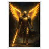 Golden Warrior Wooden Framed Poster – Perfect Gift - - Wooden Framed Posters