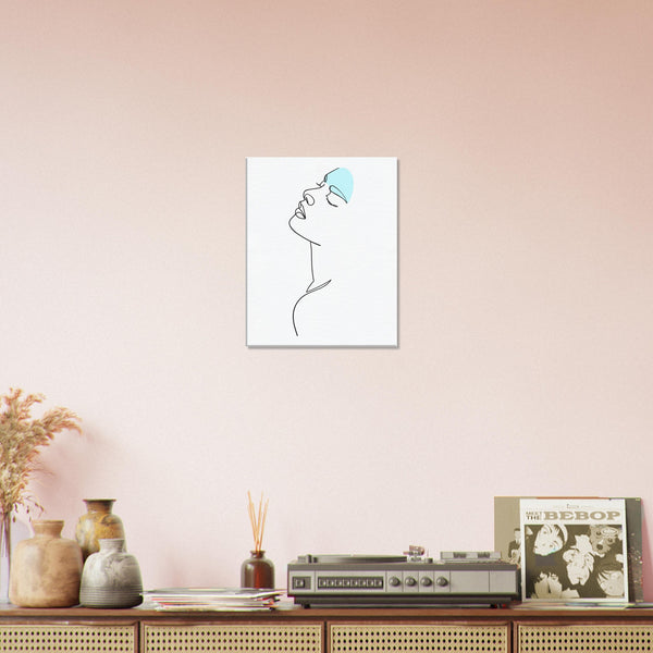 Whispers of Art - Minimalist Face Canvas - - Canvas Prints