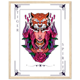 Artistry Unleashed - Warrior, Sacred Bull, and Tiger Spirit - 40x50 cm 16x20″ Wood frame Tiger Spirit - Wooden Framed Posters