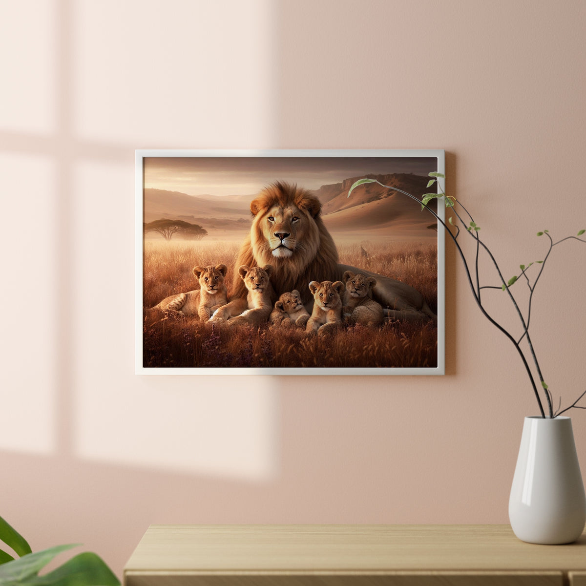 Lion’s Legacy - Family Portrait - 12x18 - Framed Posters