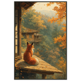 Gift Nature’s Calm - Metal Framed Poster with Fox & Forest - - Metal Framed Posters