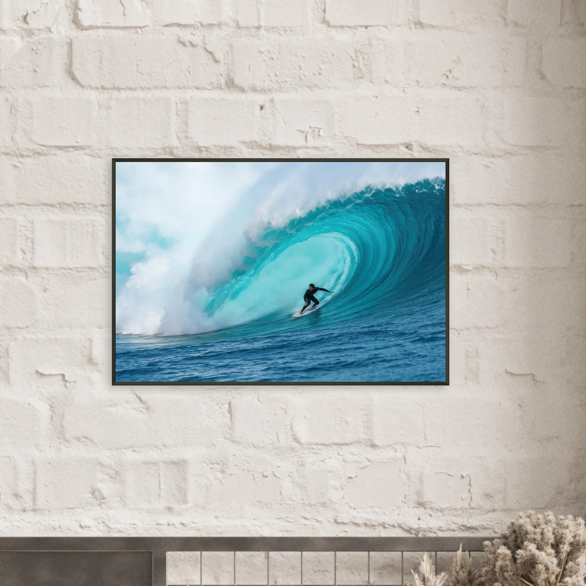 Blue Wave Motion – Metal Framed Poster - - Metal Framed Posters