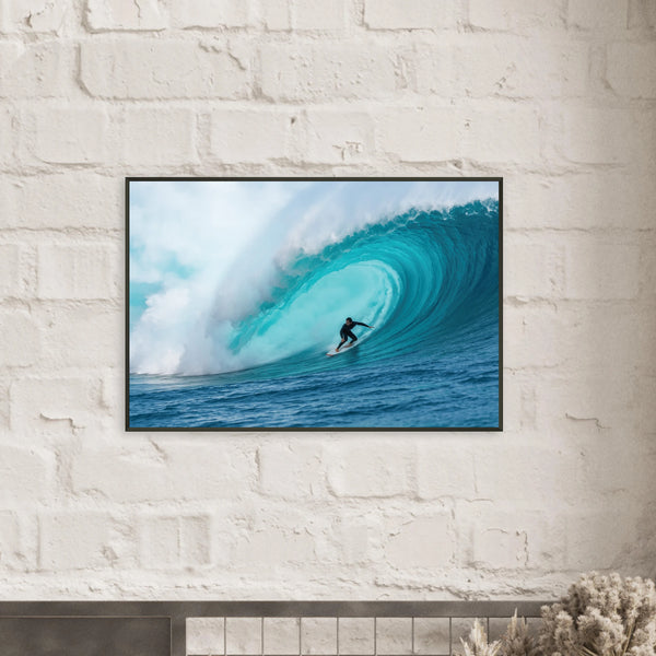 Blue Wave Motion – Metal Framed Poster - - Metal Framed Posters