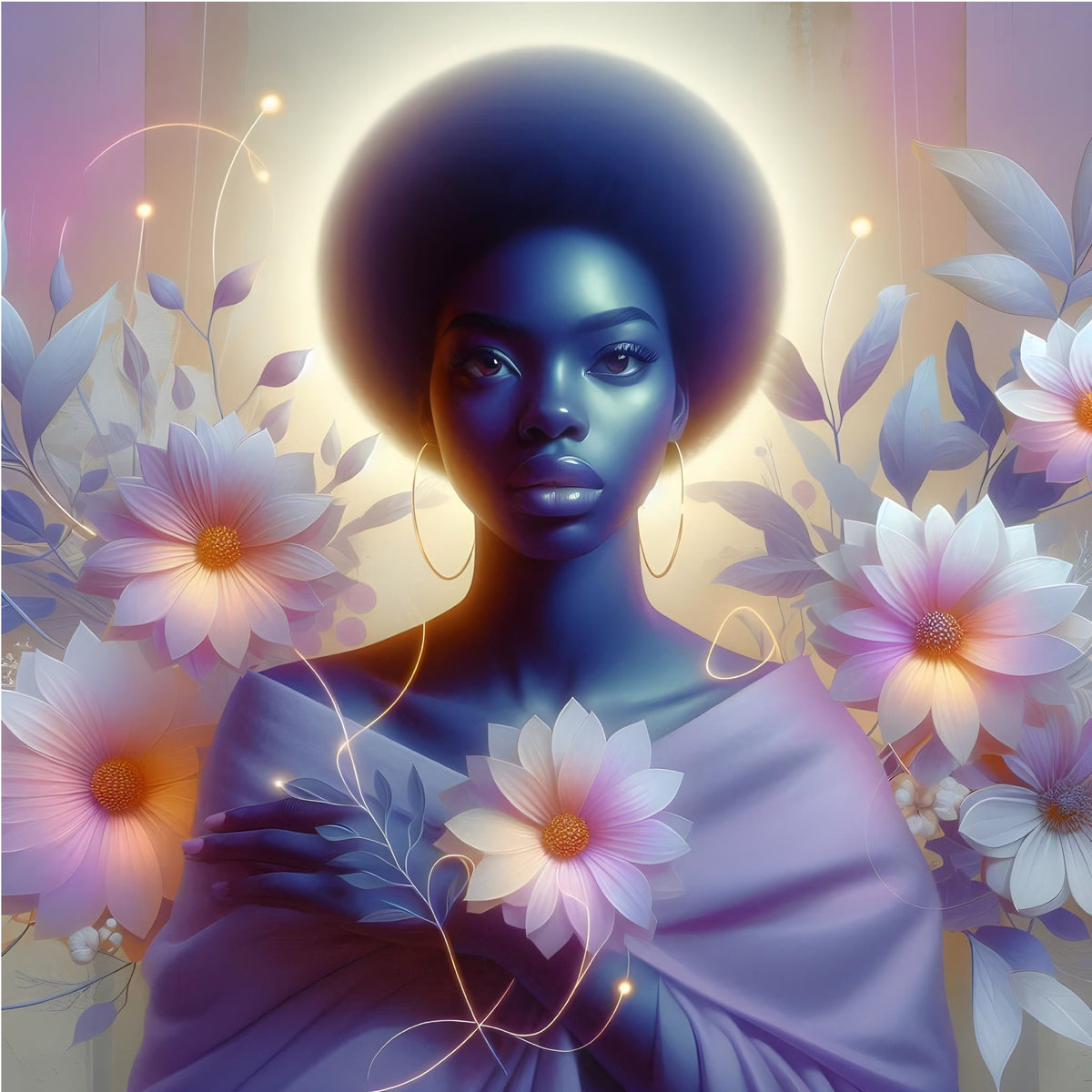 Cosmic Blossoms of Feminine Power - - Framed Posters