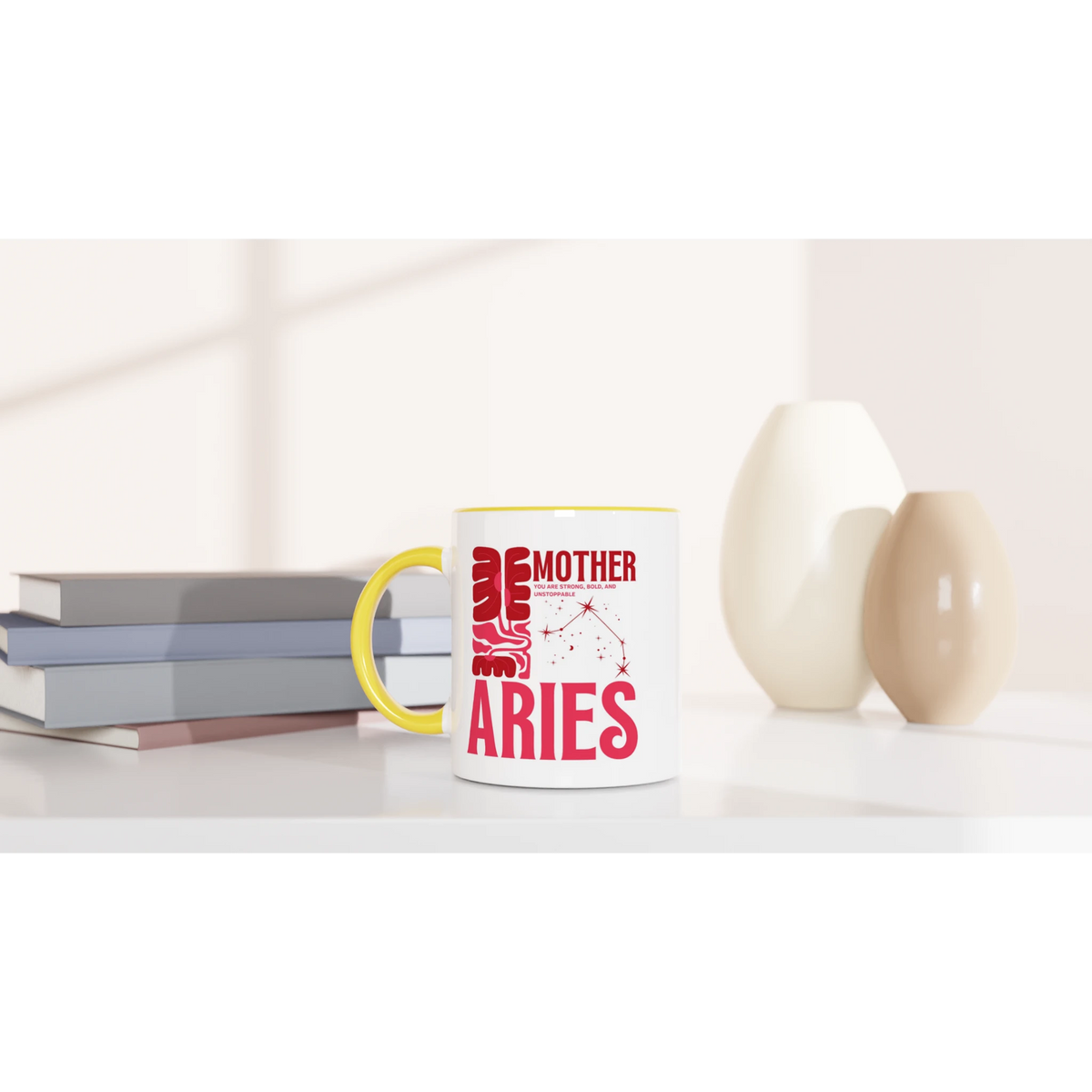 Zodiac Mug with Color – Gift for Coffee Lovers - Aries - Mugs