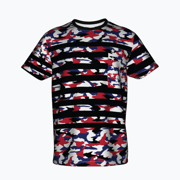 Patriotic Camouflage - Modern Flag T-Shirt - - T-shirts