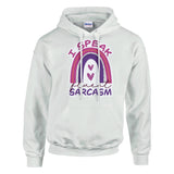 Fluent in Sarcasm - Heavyweight Cotton Hoodie - White - Hoodies