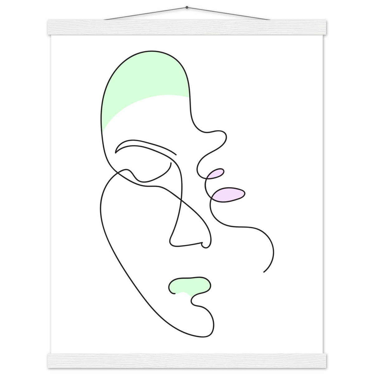 Minimalist Masterpiece - Magnetic Wooden Hanger Poster - 40x50 cm 16x20″ White wall hanger - Posters With Hanger