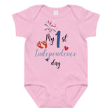 My 1st Independence – Baby Jersey Bodysuit - Pink - Baby Bodysuit