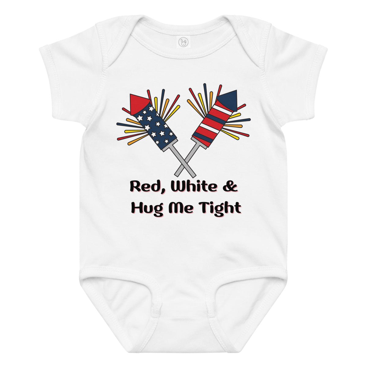 Red, White & Hug Me Tight – Baby Jersey Bodysuit - 24M - Baby Bodysuit