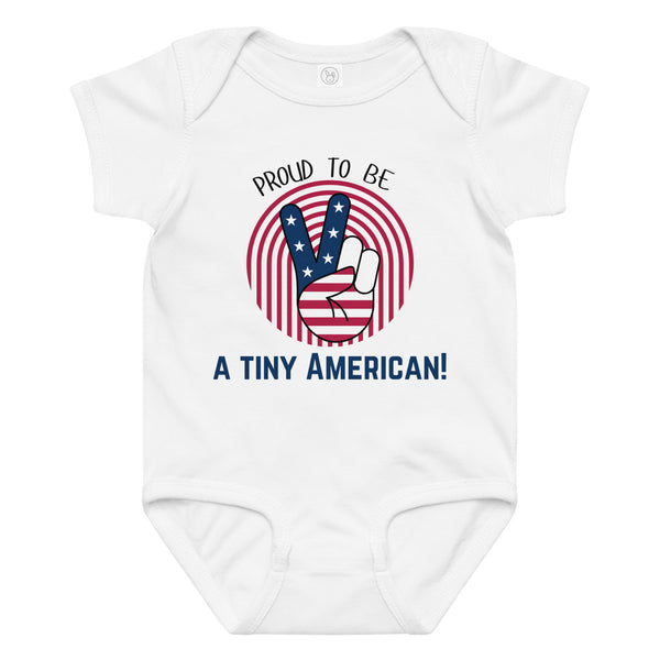 Tiny American Pride – Baby Jersey Bodysuit - 24M - Baby Bodysuit