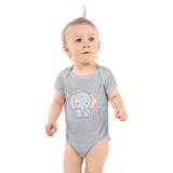 Adorable Baby Elephant Bodysuit for Son - Heather - Bodysuits