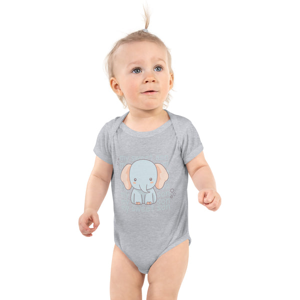 Adorable Baby Elephant Bodysuit for Son - Heather - Bodysuits