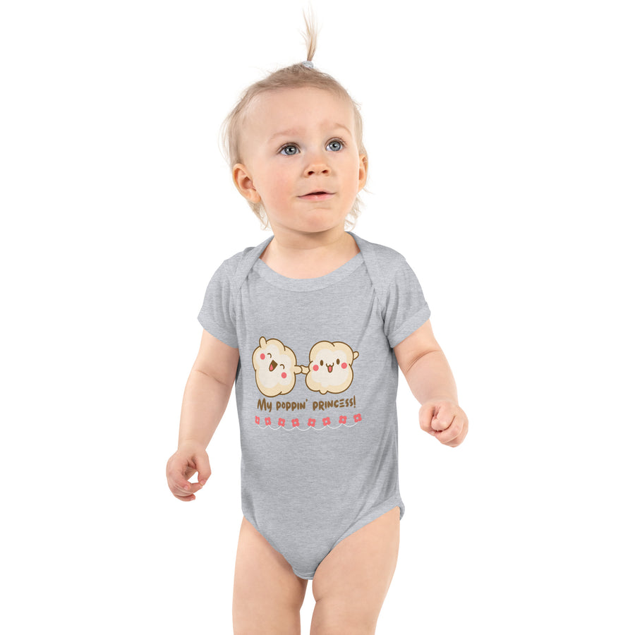My Poppin’ Princess Baby Bodysuit – Gift for Daughters - Heather - Bodysuits