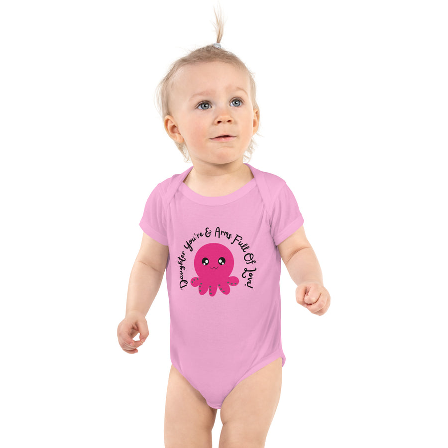 Octo-Cute Baby Bodysuit for Daughters - Pink - Bodysuits