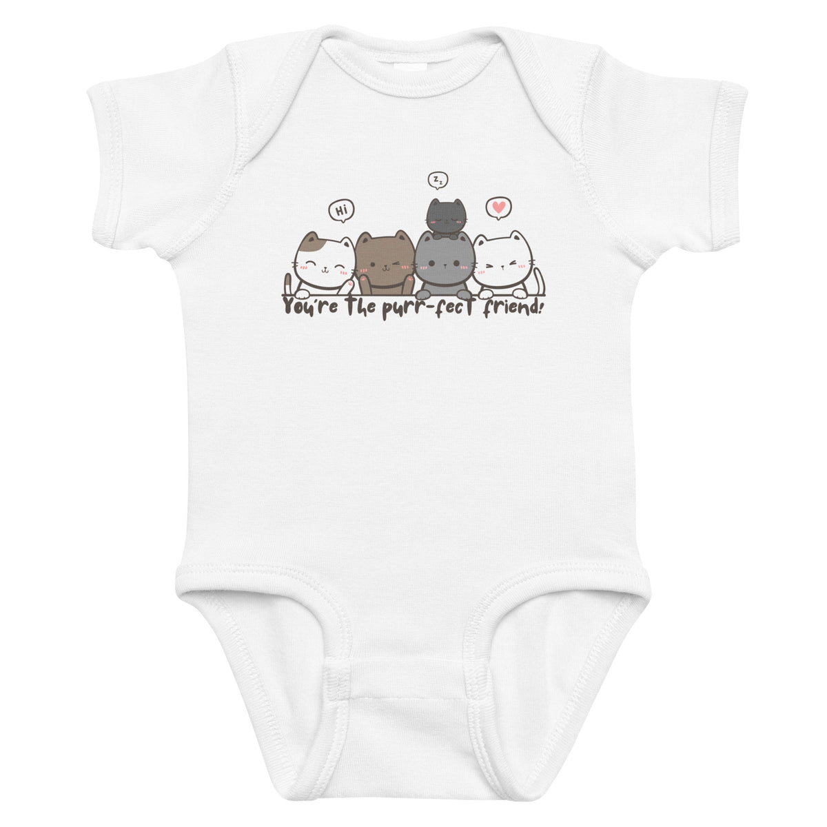 Purr-fect Friend Baby Bodysuit Gift for Daughter - White - Bodysuits