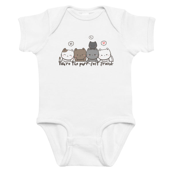 Purr-fect Friend Baby Bodysuit Gift for Daughter - White - Bodysuits