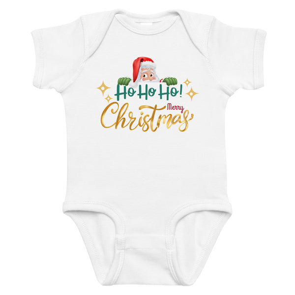Ho Ho Ho Merry Christmas Baby Bodysuit Gift - - Baby Bodysuit
