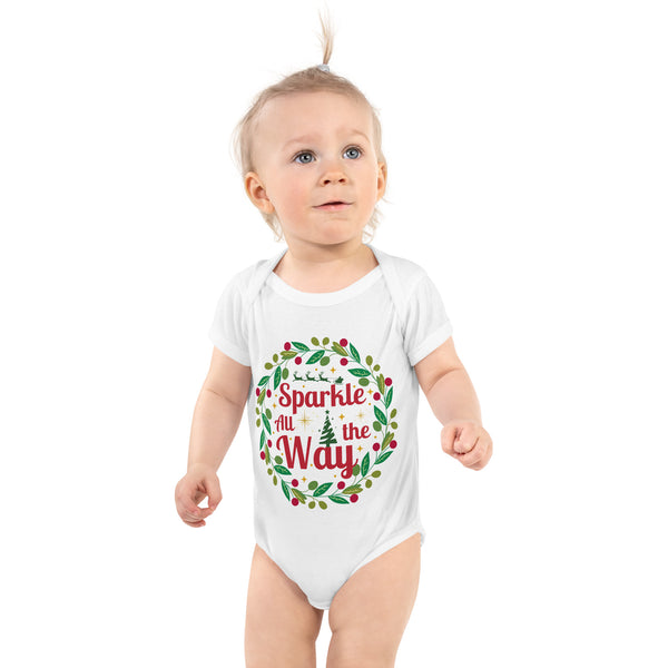 Christmas Infant Bodysuit – Sparkle All the Way Print - - Baby Bodysuit