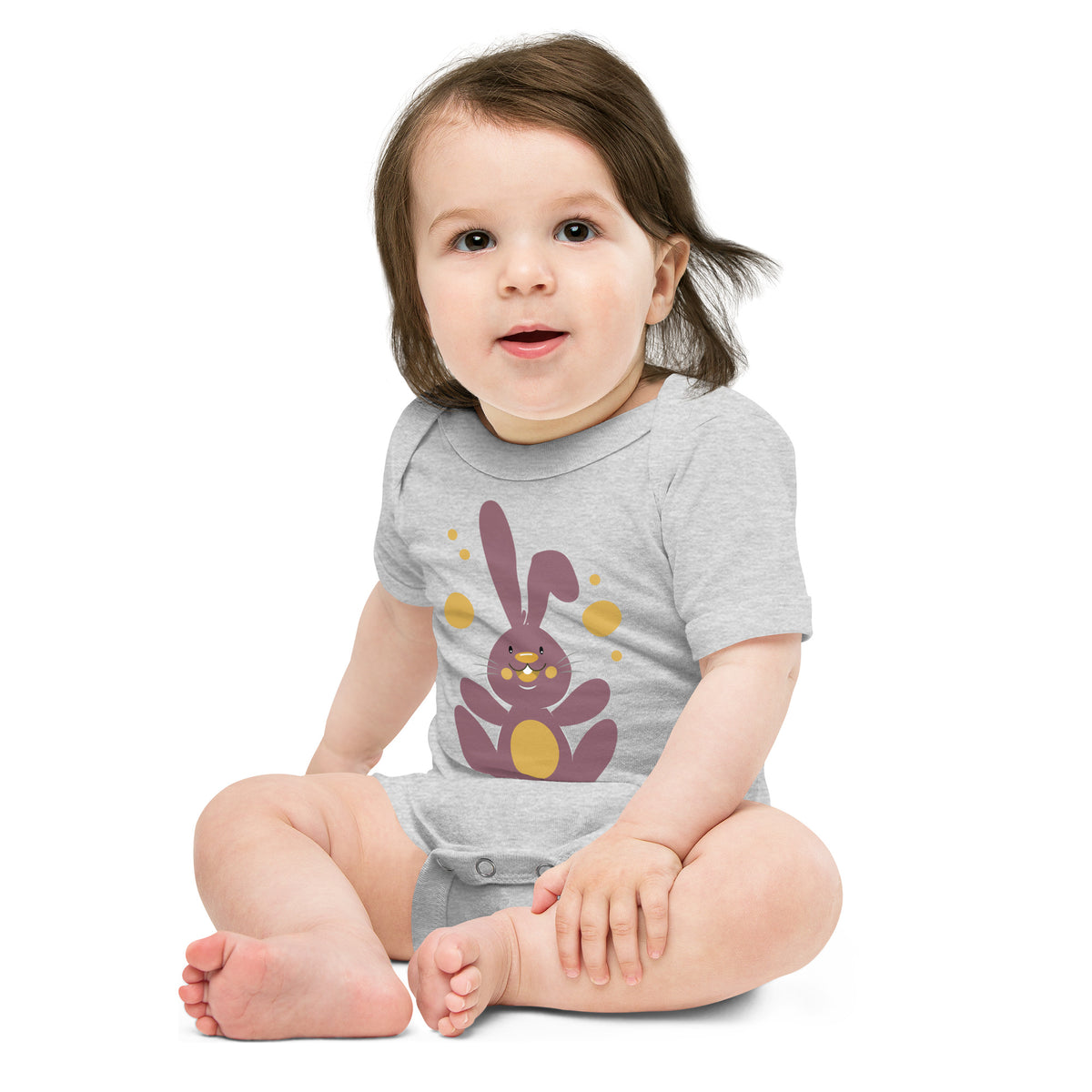 Adorable Bunny Bliss Baby - - Baby Short One Sleeve Piece