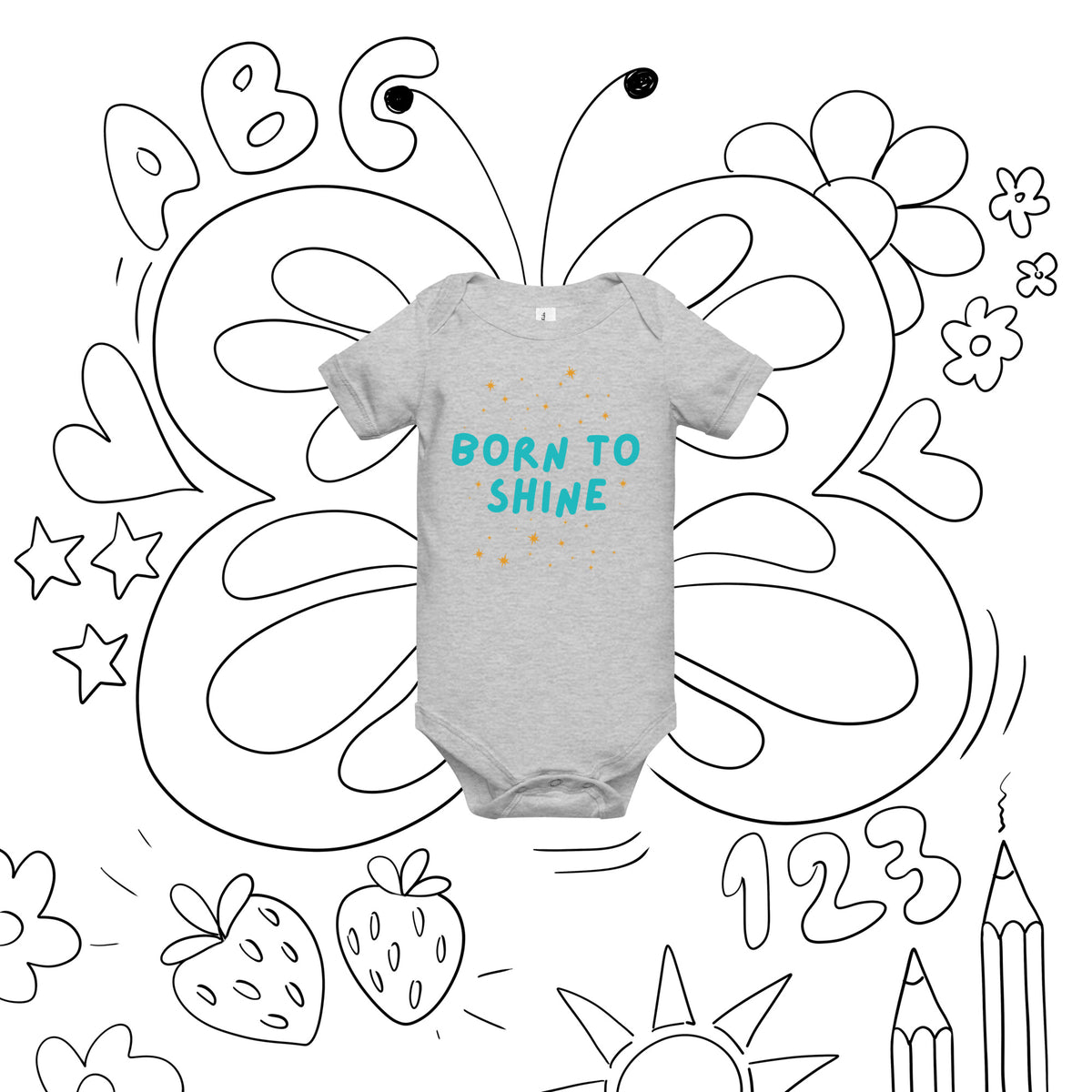 Born to Shine Baby One-Piece - - Bodysuits