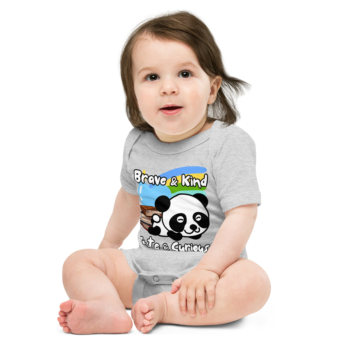 A Bookworm's Dream - A Panda Onesie - - Baby Short One Sleeve Piece