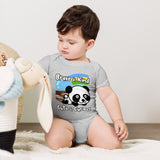 A Bookworm's Dream - A Panda Onesie - Athletic Heather - Baby Short One Sleeve Piece