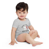 Festive Fun - Santa & Coloring Joy Baby Outfit - Athletic Heather - Baby Short Sleeve One Piece