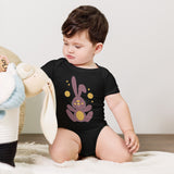 Adorable Bunny Bliss Baby - Black - Baby Short One Sleeve Piece