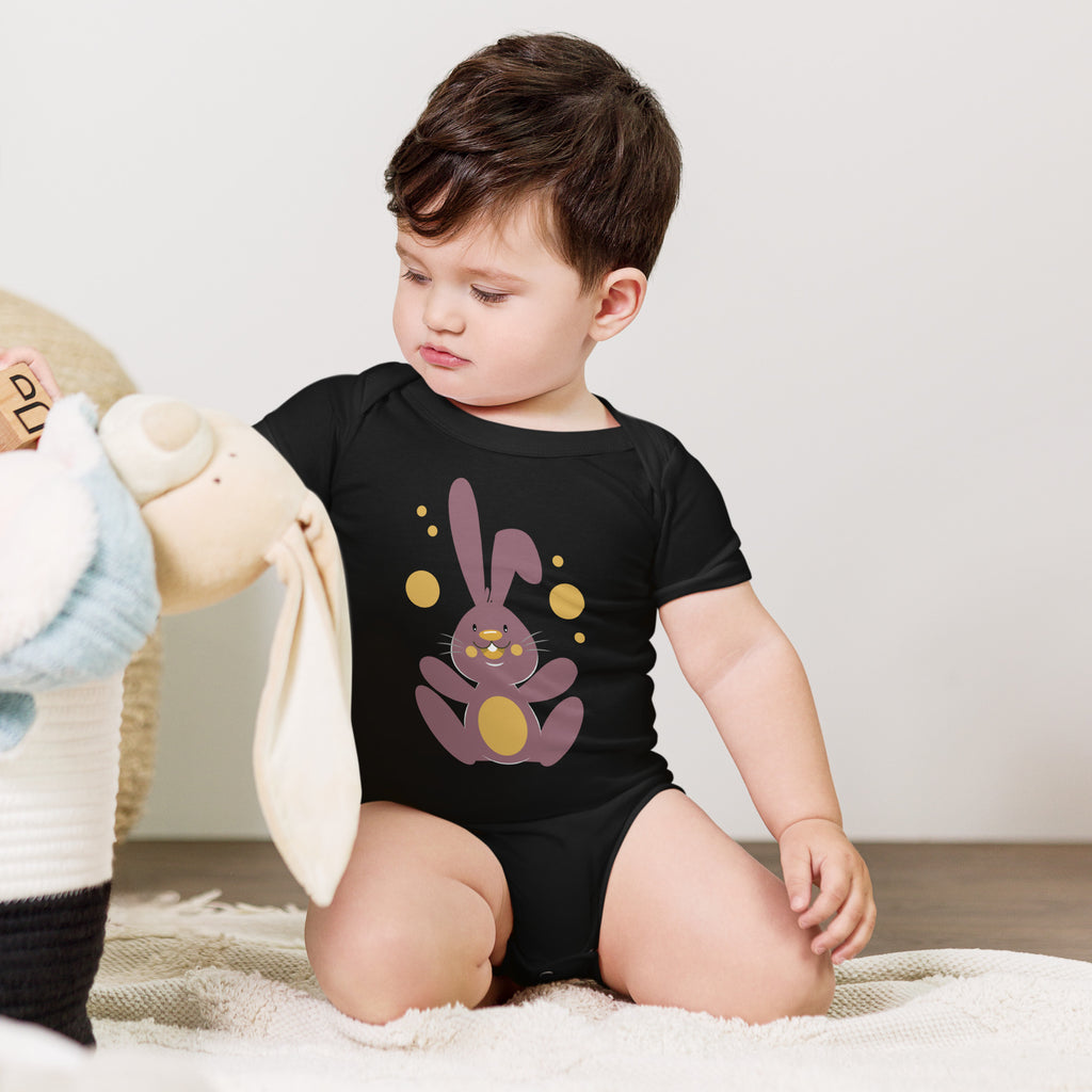 Adorable Bunny Bliss Baby - Black - Kids' T-shirts