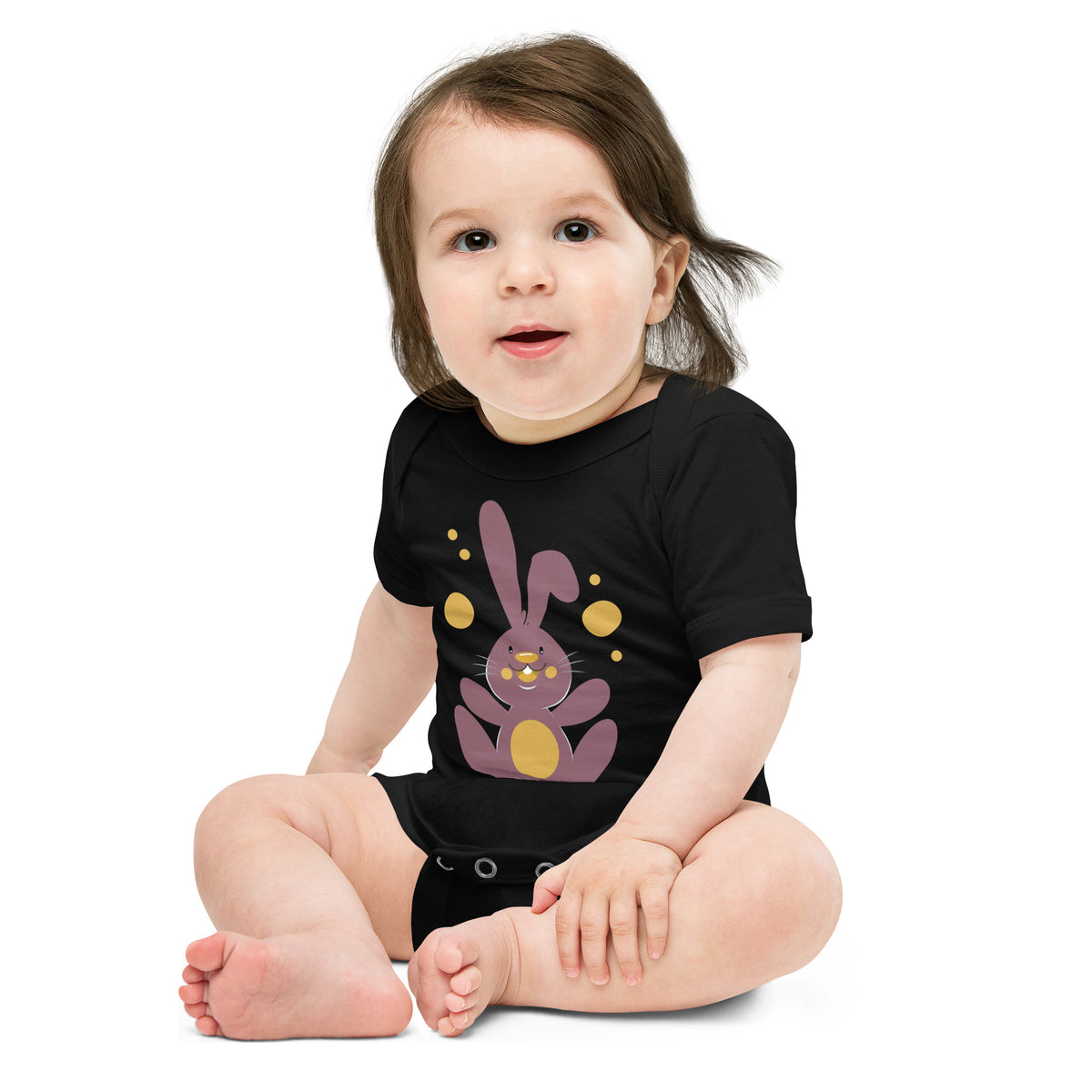 Adorable Bunny Bliss Baby - - Baby Short One Sleeve Piece