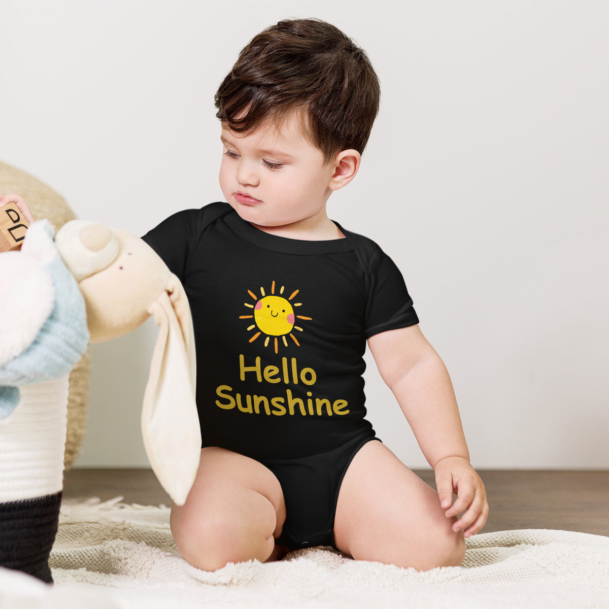 Hello Sunshine Baby One - Piece – Brighten Their Day - Black -