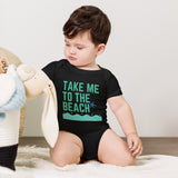 Take Me to the Beach Baby OnePiece – Ocean Vibes for Your Little One - Black -