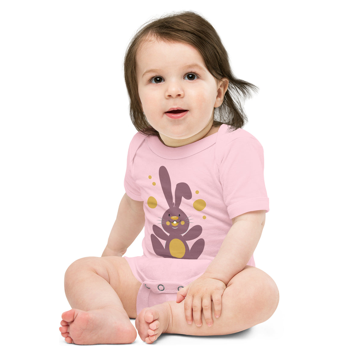 Adorable Bunny Bliss Baby - - Baby Short One Sleeve Piece