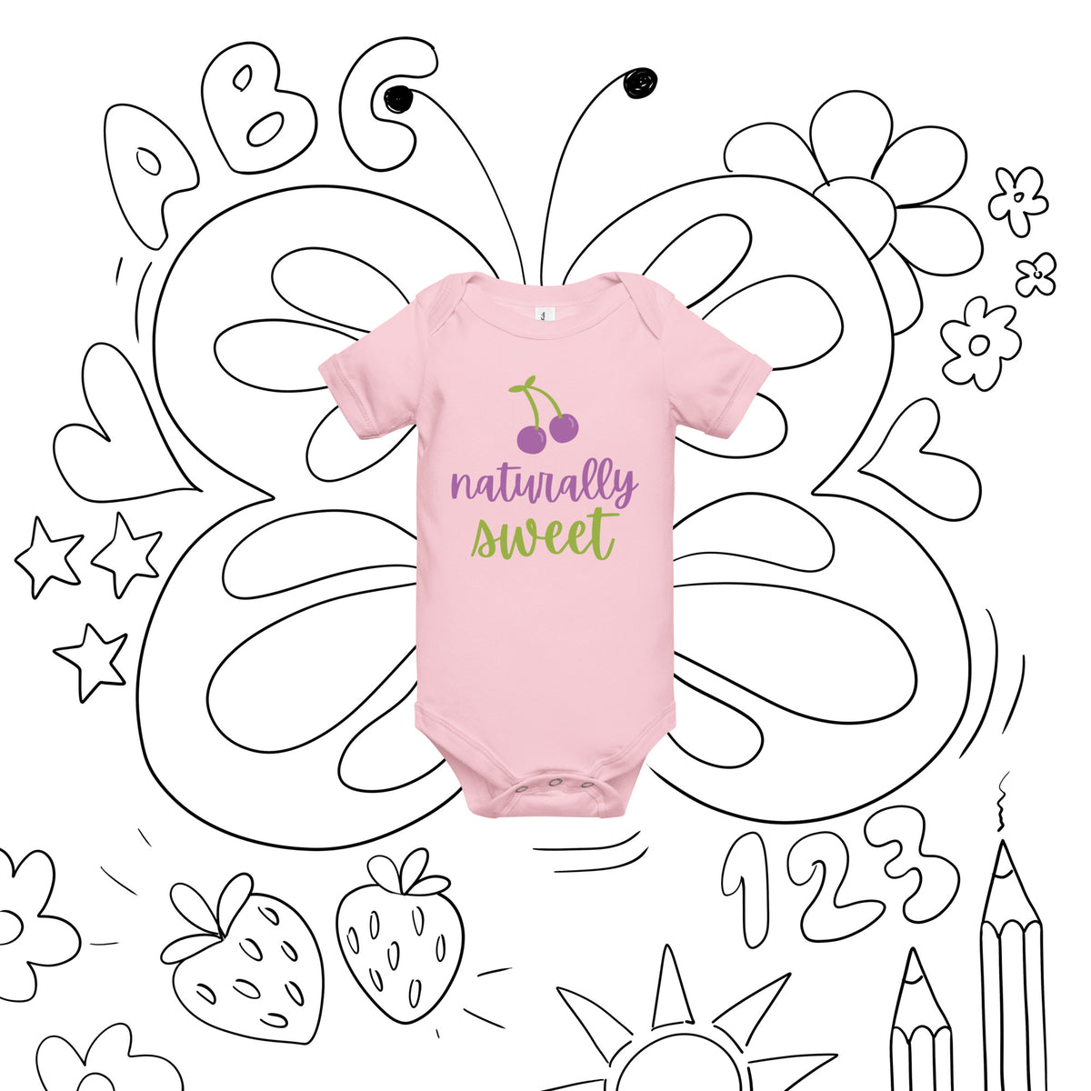 Naturally Sweet Baby Onesie – Cherish Every Moment - -