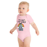 Baby Hippo Rainbow Bodysuit - Light Up Their World - - Baby Short One Sleeve Piece