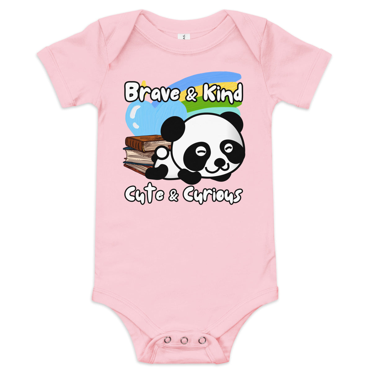 A Bookworm's Dream - A Panda Onesie - - Baby Short One Sleeve Piece