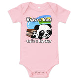 A Bookworm's Dream - A Panda Onesie - - Baby Short One Sleeve Piece