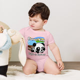 A Bookworm's Dream - A Panda Onesie - Pink - Baby Short One Sleeve Piece