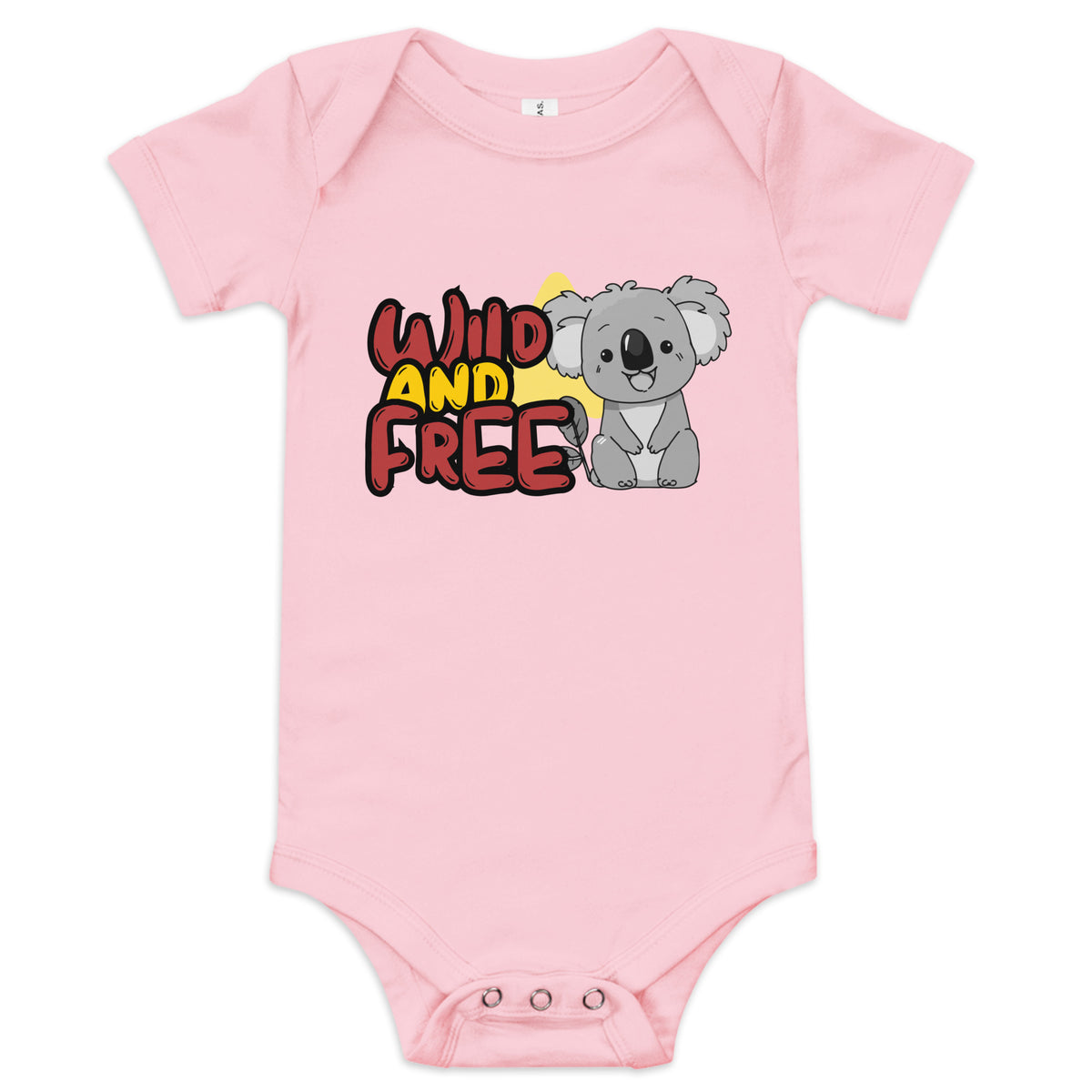 Wild & Free Koala - A Playful Baby Onesie - - Baby Short One Sleeve Piece