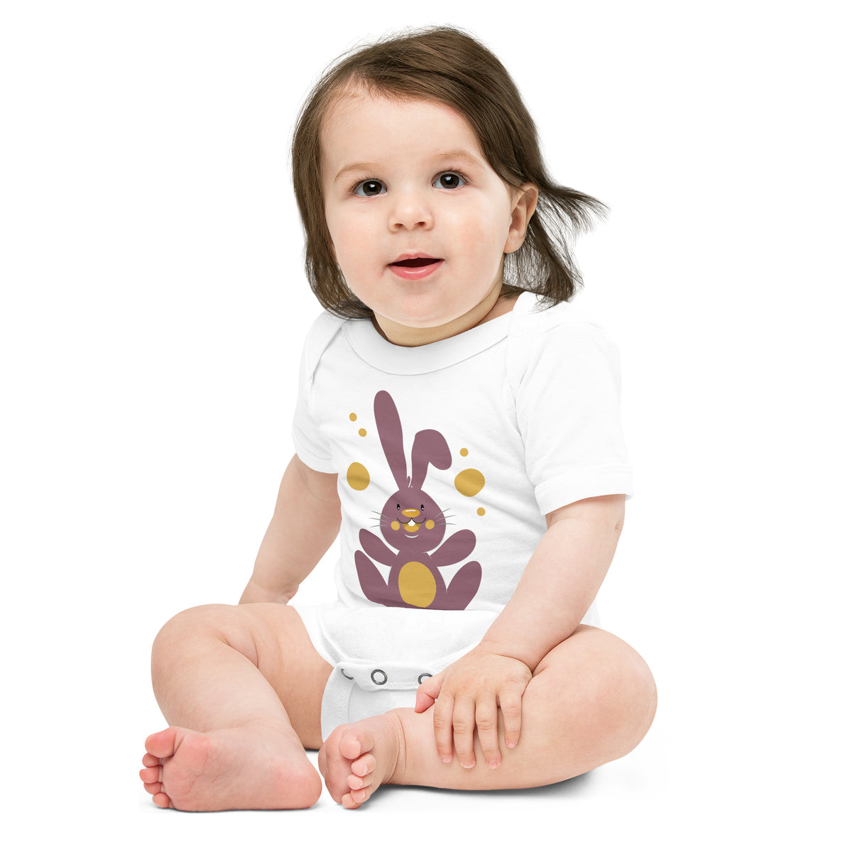 Adorable Bunny Bliss Baby - - Baby Short One Sleeve Piece