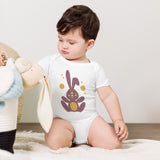 Adorable Bunny Bliss Baby - White - Baby Short One Sleeve Piece