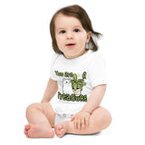 Adorable Cat and Plant Baby One-Piece - - Baby Short One Sleeve Piece