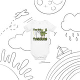 Adorable Cat and Plant Baby One-Piece - - Baby Short One Sleeve Piece