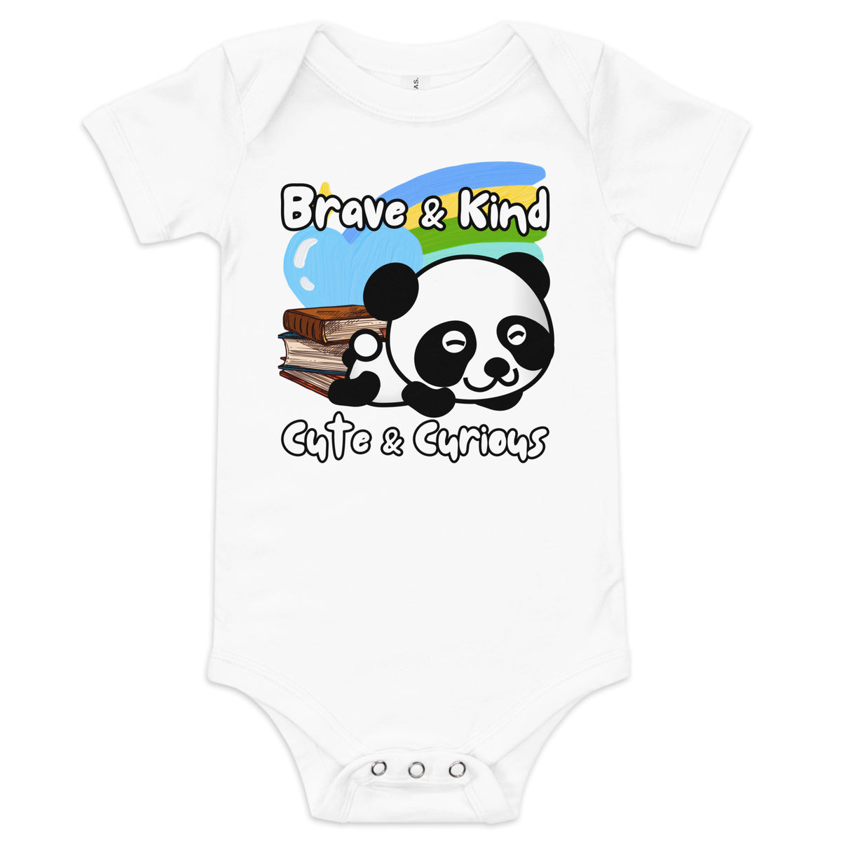 A Bookworm's Dream - A Panda Onesie - - Baby Short One Sleeve Piece