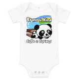 A Bookworm's Dream - A Panda Onesie - - Baby Short One Sleeve Piece